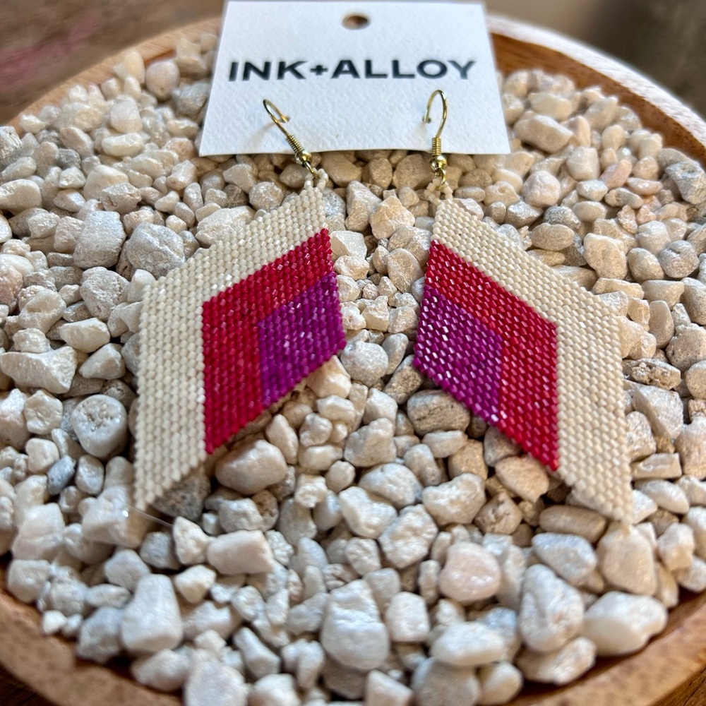 INK + ALLOY Multicolor Geometric Beaded Earrings